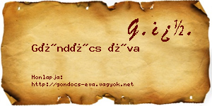 Göndöcs Éva névjegykártya